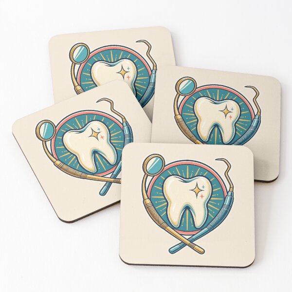 Item preview, Dentist Gift – Retro Tooth and Dental Tools Design designed and sold by astersgraphics.