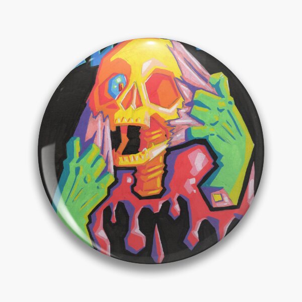 Item preview, angry skeleton Illustration designed and sold by NineRavensArt.