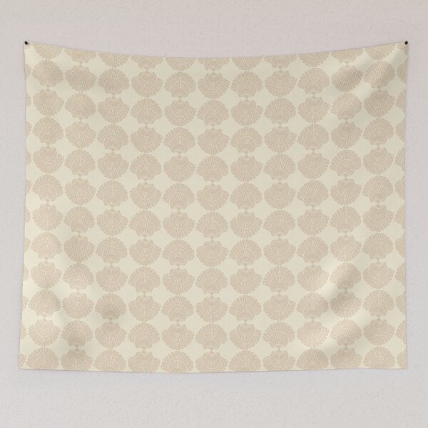 Item preview, Soft and soothing scallop on warm neutral beige and cream designed and sold by LisaLeQuelenec.
