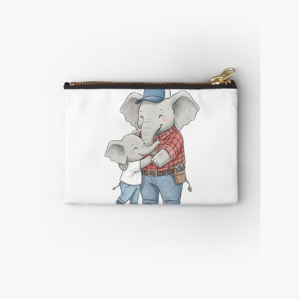 Item preview, Elephant Dad Hug - Cute Father Child Family Illustration designed and sold by yodaddydesigns.