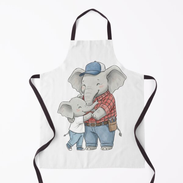 Item preview, Elephant Dad Hug - Cute Father Child Family Illustration designed and sold by yodaddydesigns.