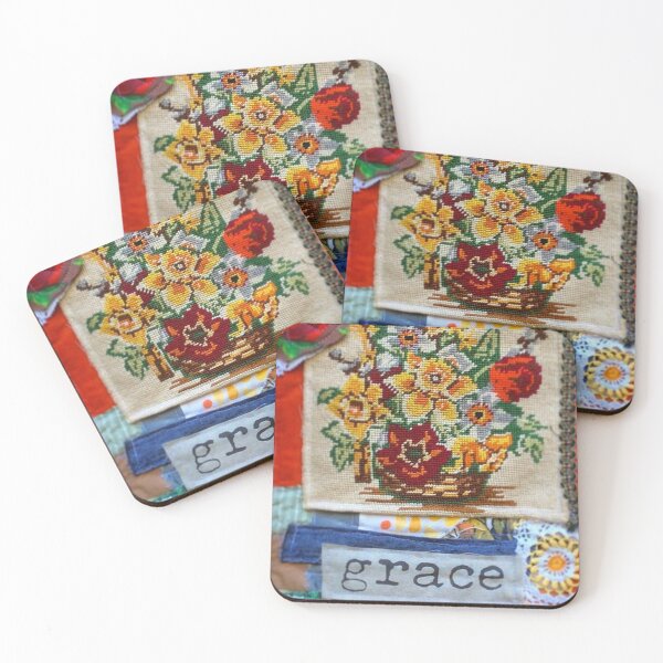 Item preview, Fabric Art Prayer Flag Printed Graphic - Grace. designed and sold by Sister Jo Bangles.