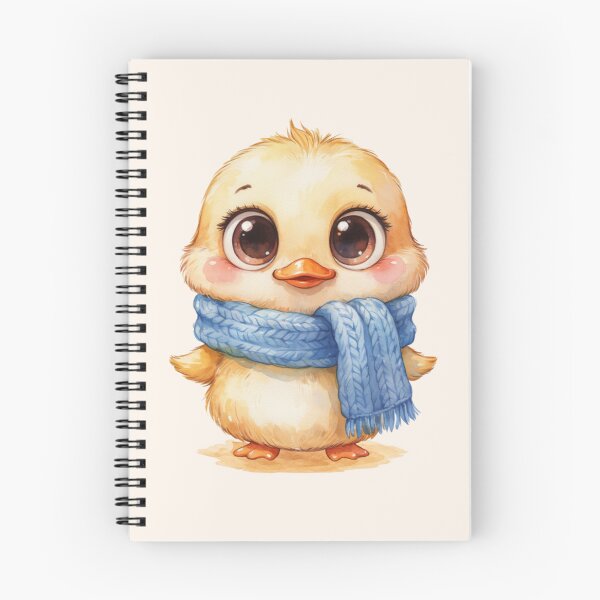 Item preview, Cute Baby Duckling in Blue Scarf – Whimsical Watercolor Animal.  designed and sold by SaraSumi.