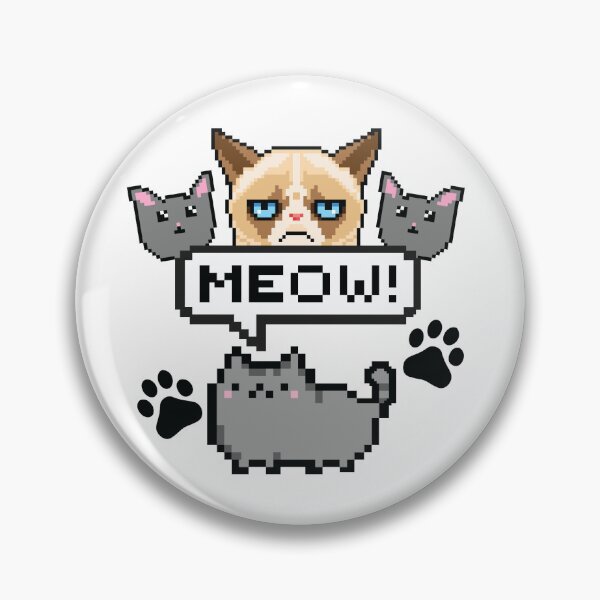 Item preview, Grumpy Pixel Cat Meow Funny Kawaii Gamer Retro designed and sold by RCMstore.