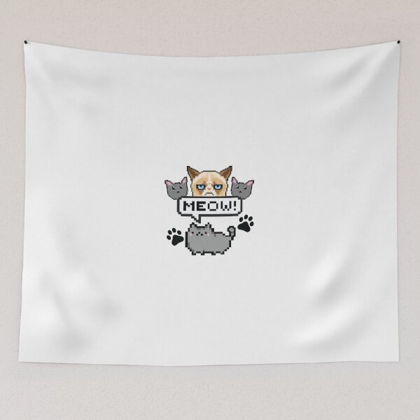 Item preview, Grumpy Pixel Cat Meow Funny Kawaii Gamer Retro designed and sold by RCMstore.