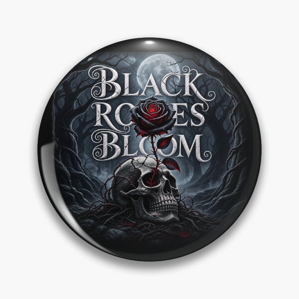 Item preview, Black Roses Bloom – Gothic Skull and Dark Rose designed and sold by TroviTutto.