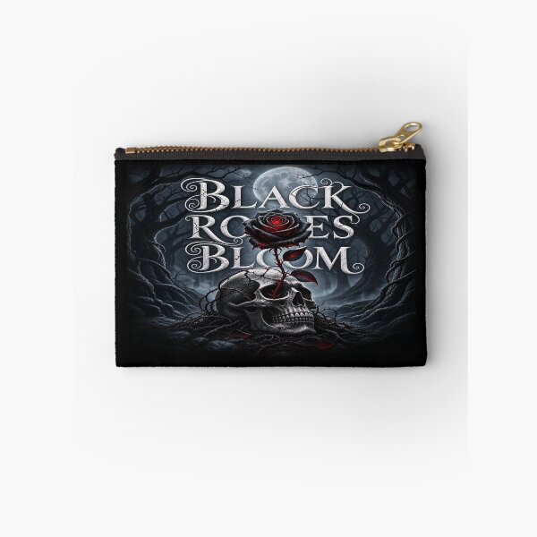 Item preview, Black Roses Bloom – Gothic Skull and Dark Rose designed and sold by TroviTutto.