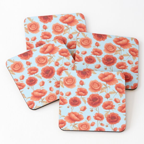 Item preview, Vintage watercolor poppies designed and sold by DesignAndGifts.