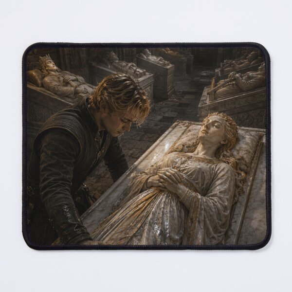 Item preview, Mourning Prince in the Royal Crypt | Gothic Medieval Tomb Art | Dark Fantasy Wall Art designed and sold by Element Horizon Studio.