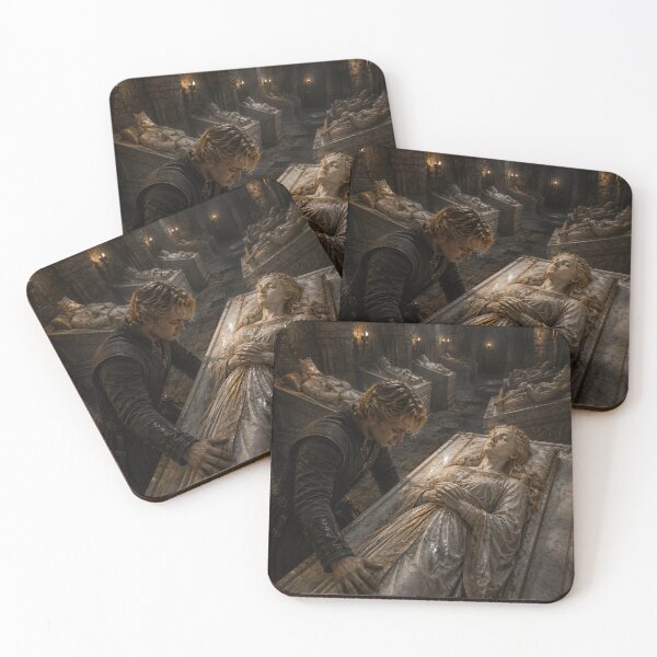 Item preview, Mourning Prince in the Royal Crypt | Gothic Medieval Tomb Art | Dark Fantasy Wall Art designed and sold by Element Horizon Studio.