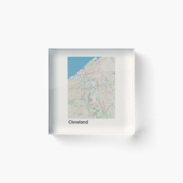 Item preview, Cleveland Minimalistic Map Art designed and sold by MapsNerd.