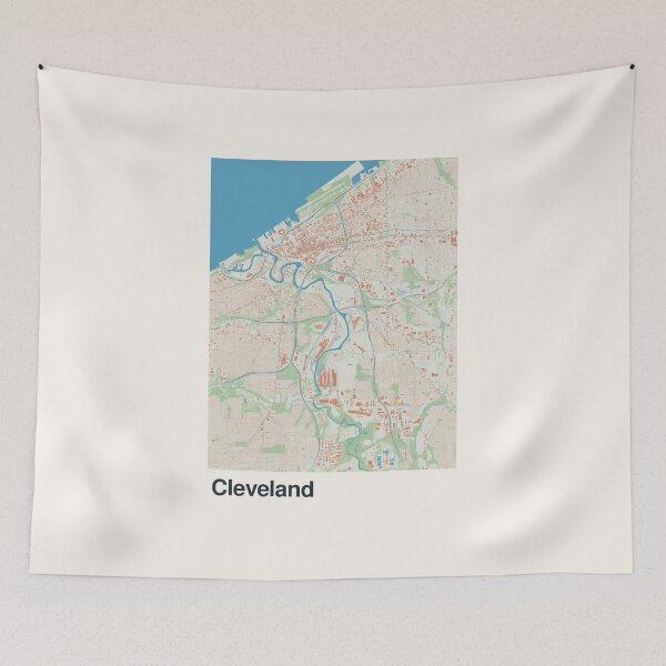 Item preview, Cleveland Minimalistic Map Art designed and sold by MapsNerd.