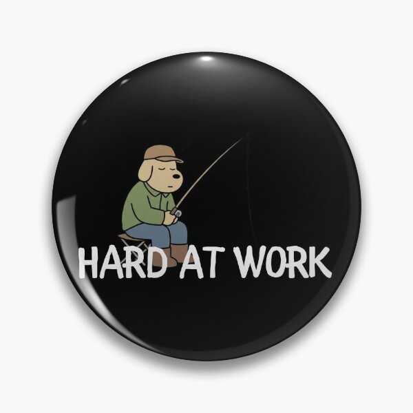 Item preview, Hard at Work - Funny Fishing Dog Lazy Work Humor designed and sold by yodaddydesigns.