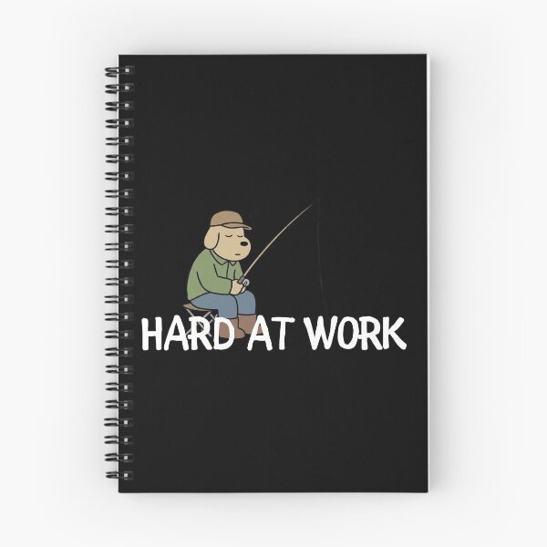 Item preview, Hard at Work - Funny Fishing Dog Lazy Work Humor designed and sold by yodaddydesigns.