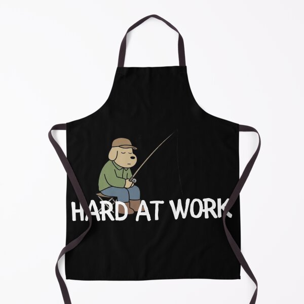 Item preview, Hard at Work - Funny Fishing Dog Lazy Work Humor designed and sold by yodaddydesigns.
