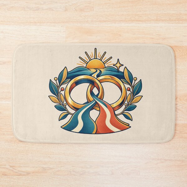 Item preview, Wedding Gift – Interlocking Rings and Shared Journey Design designed and sold by astersgraphics.