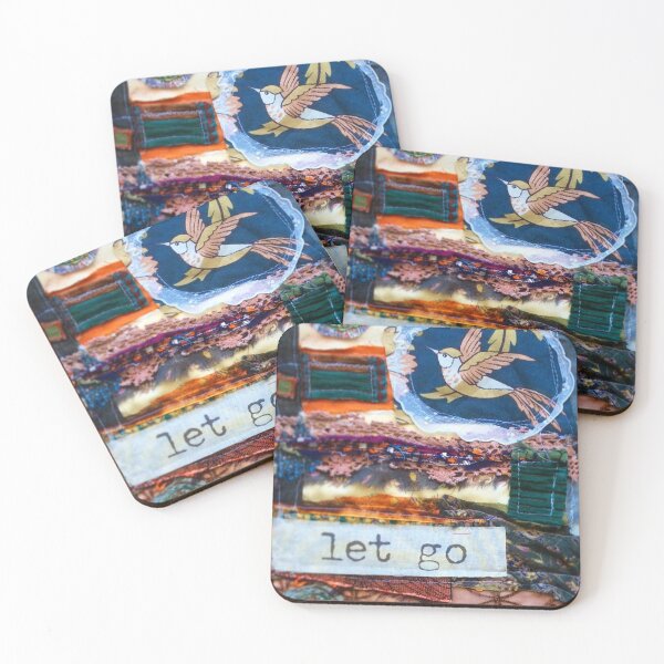 Item preview, Fabric Art Prayer Flag Printed Graphic - Let Go. designed and sold by Sister Jo Bangles.