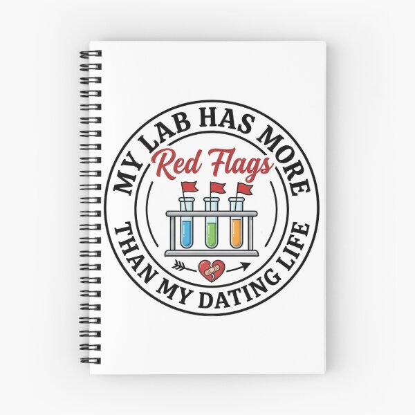 Item preview, My Lab Has More Red Flags Than My Dating Life Funny Science T-Shirt designed and sold by Fun-and-joy.