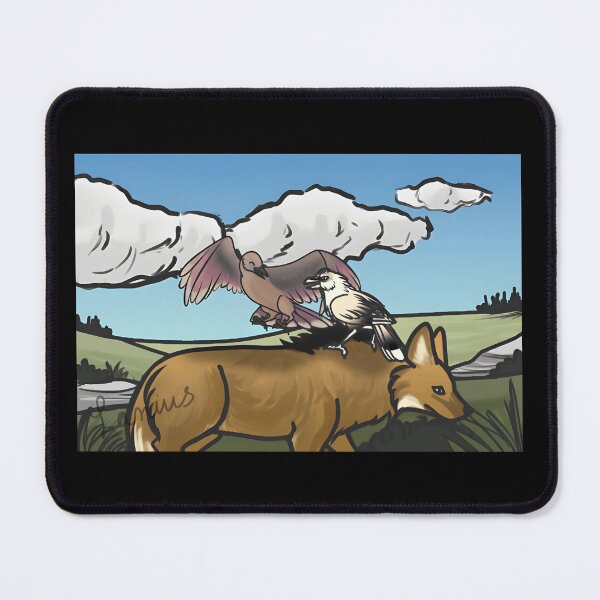 Item preview, Nature's Companions: Bird and Coyote Scene designed and sold by Catsi-Nook-Art.