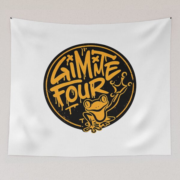 Item preview, Gimme Four Frog Graffiti Typography Urban Streetwear Badge designed and sold by DesignArtist.ia.