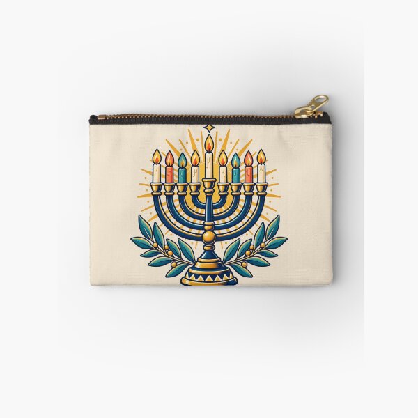 Aperçu de l'œuvre Menorah de Hanoukka – Design rétro pour la fête des lumières créée et vendue par astersgraphics.