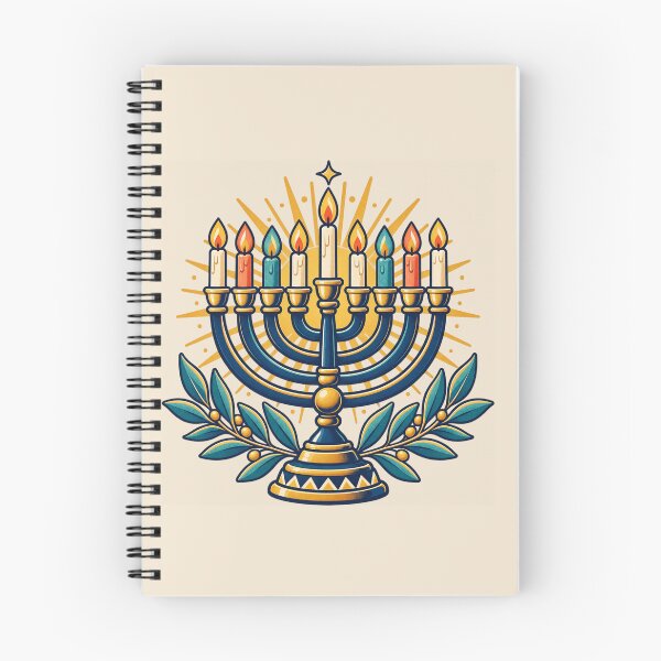 Item preview, Hanukkah Menorah Gift – Retro Festival of Lights Design designed and sold by astersgraphics.