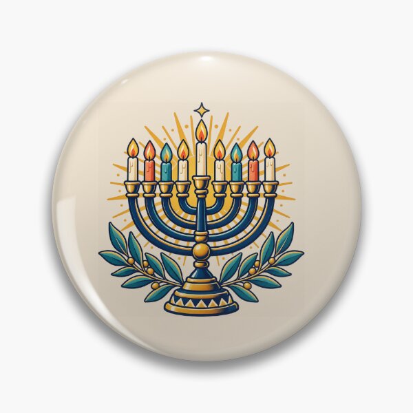 Item preview, Hanukkah Menorah Gift – Retro Festival of Lights Design designed and sold by astersgraphics.