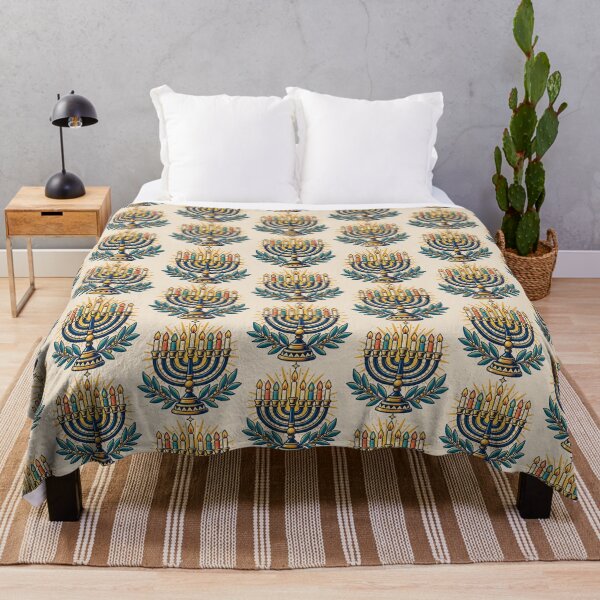 Item preview, Hanukkah Menorah Gift – Retro Festival of Lights Design designed and sold by astersgraphics.