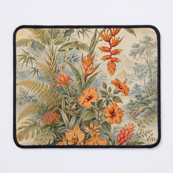Item preview, Vintage Tropical Botanical Illustration Golden Earthy Tones designed and sold by Jozefin's Studio.