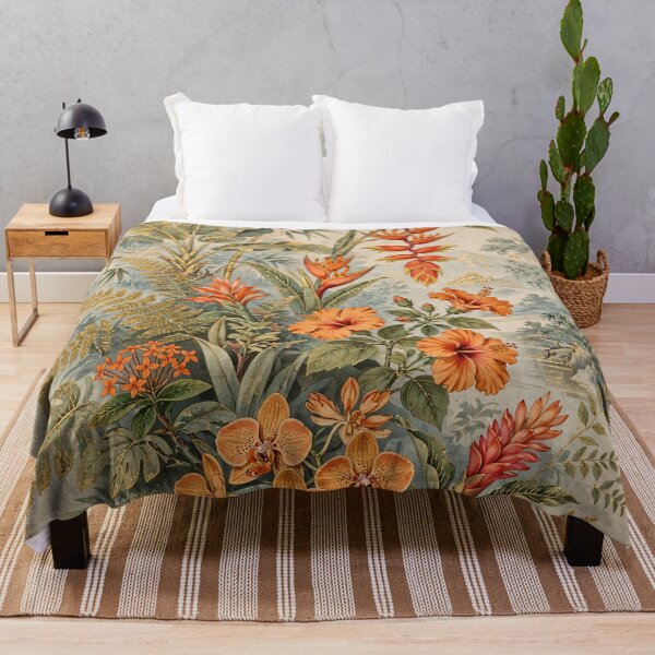Item preview, Vintage Tropical Botanical Illustration Golden Earthy Tones designed and sold by Jozefin's Studio.