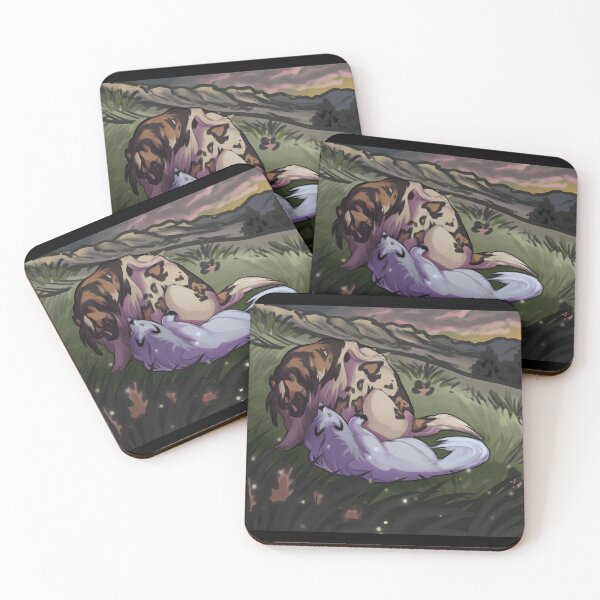 Item preview, Serene Companionship of a Dog and Fox designed and sold by Catsi-Nook-Art.