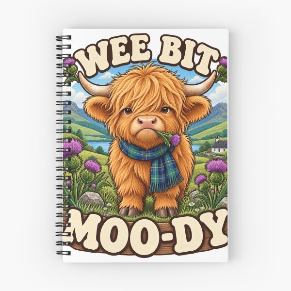 Item preview, Wee Bit Moo-dy Highland Cow designed and sold by The Murcian Path.
