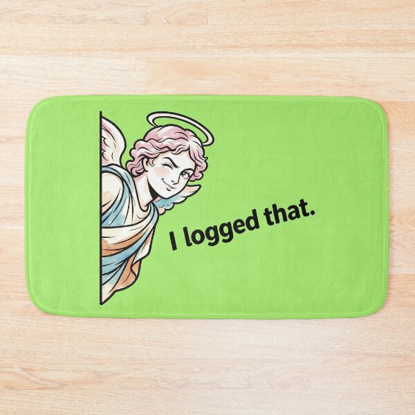 Item preview, I Logged That - Funny Winking Guardian Angel Meme Religious Parody Art designed and sold by designer14years.
