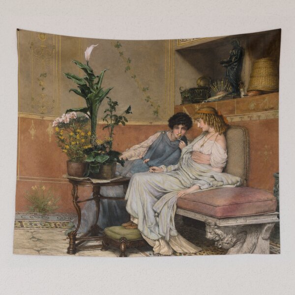 Item preview, Vintage Romantic Wall Art, Confidences by Lawrence Alma-Tadema, Victorian Classical Art Print  designed and sold by RickE.