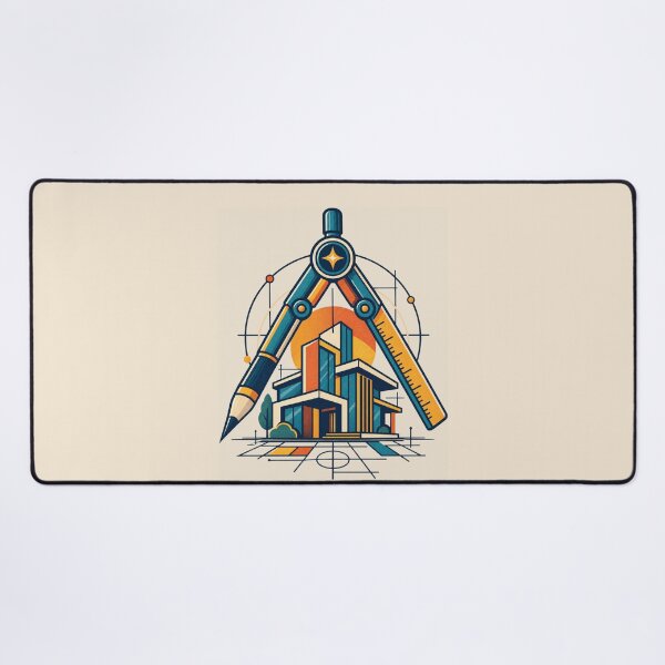 Item preview, Architect Gift – Retro Drafting Compass and Modern Building Design designed and sold by astersgraphics.