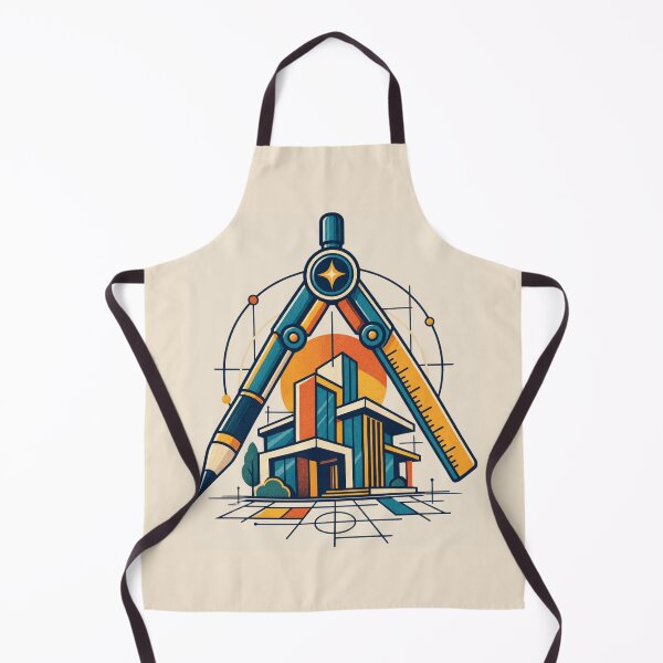 Item preview, Architect Gift – Retro Drafting Compass and Modern Building Design designed and sold by astersgraphics.