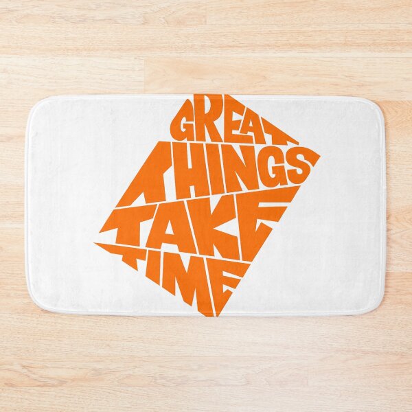 Item preview, Great Things Take Time - Orange Diamond Typography Streetwear designed and sold by DesignArtist.ia.