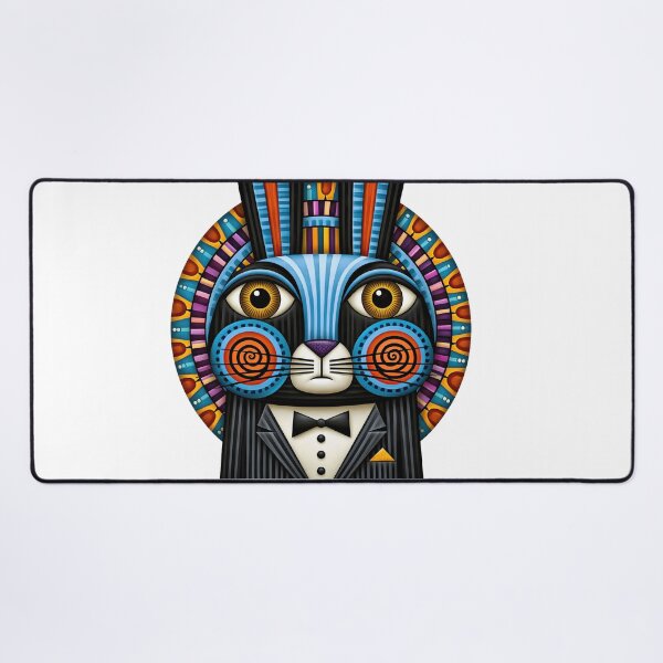 Item preview, T-Shirt - Sticker - Dapper Rabbit Geometric Portrait designed and sold by ForeverPrintsOK.