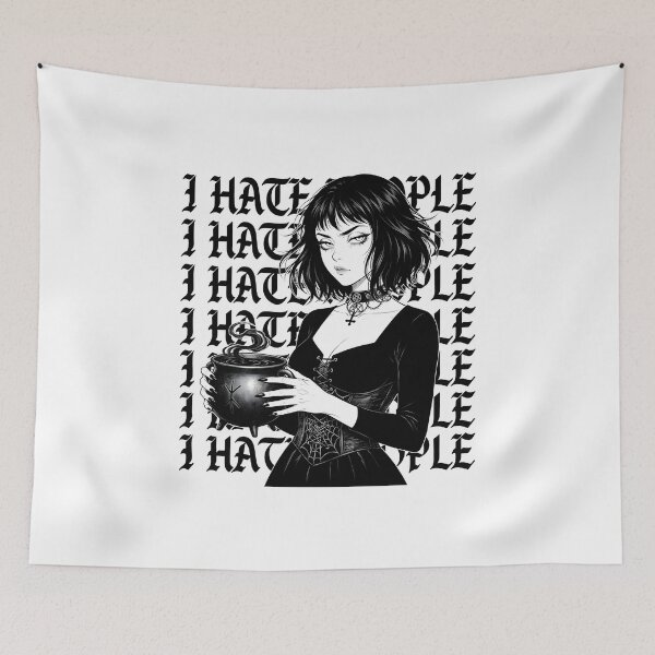 Item preview, I Hate People Goth Girls Witch's Cauldron designed and sold by OH-MY-GOTH.