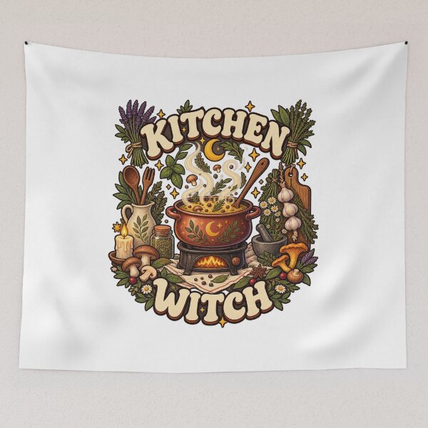 Item preview, Kitchen Witch Cottagecore Design designed and sold by The Murcian Path.