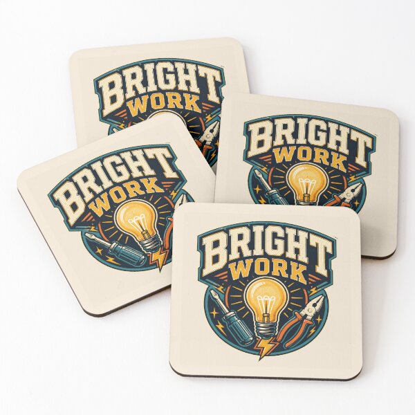Item preview, Electrician Gift – Bright Work Retro Light Bulb and Tools Design designed and sold by astersgraphics.