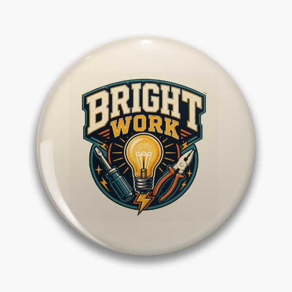 Item preview, Electrician Gift – Bright Work Retro Light Bulb and Tools Design designed and sold by astersgraphics.