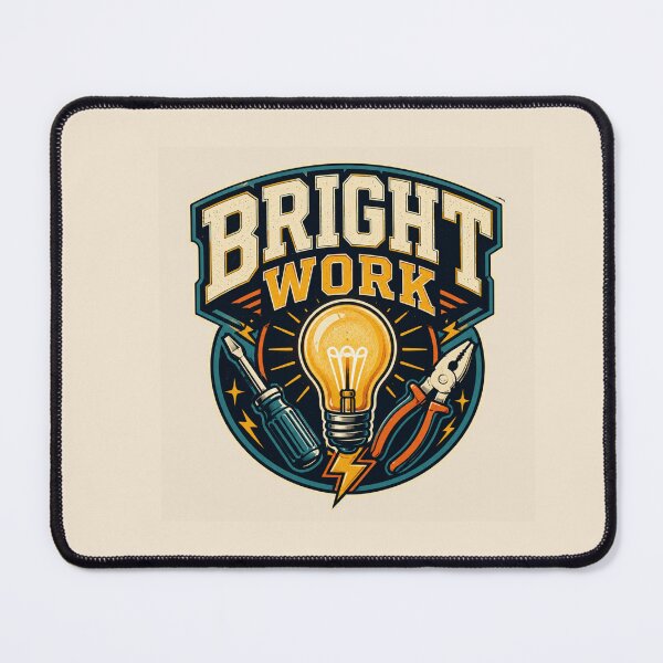 Item preview, Electrician Gift – Bright Work Retro Light Bulb and Tools Design designed and sold by astersgraphics.