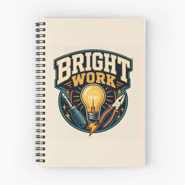 Item preview, Electrician Gift – Bright Work Retro Light Bulb and Tools Design designed and sold by astersgraphics.
