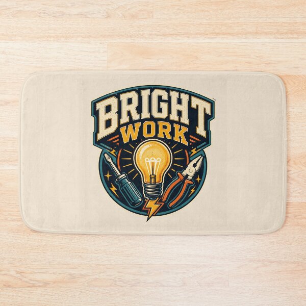 Item preview, Electrician Gift – Bright Work Retro Light Bulb and Tools Design designed and sold by astersgraphics.