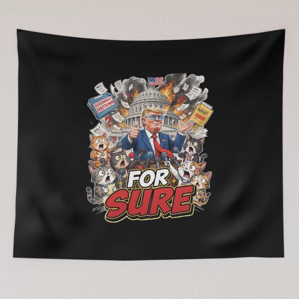 Item preview, Government Shutdown For Sure Capitol Cat Chaos designed and sold by Retro Whiskers.