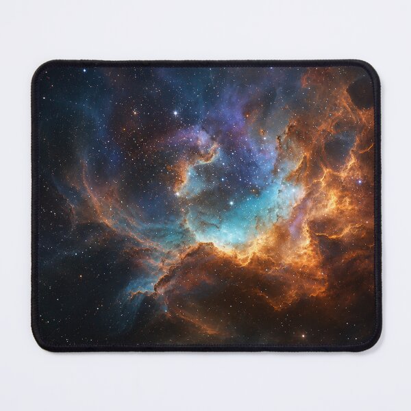Item preview, Cosmic Firestorm – Blue & Orange Nebula designed and sold by H-Tsvetkova.