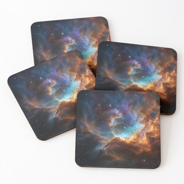 Item preview, Cosmic Firestorm – Blue & Orange Nebula designed and sold by H-Tsvetkova.