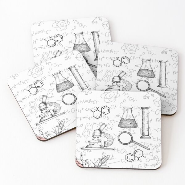 Item preview, Animated Geometry Tools - Fun Math & Physics Art STEM Instruments Pattern - Animated Math & Physics Doodle designed and sold by koringaFTS.