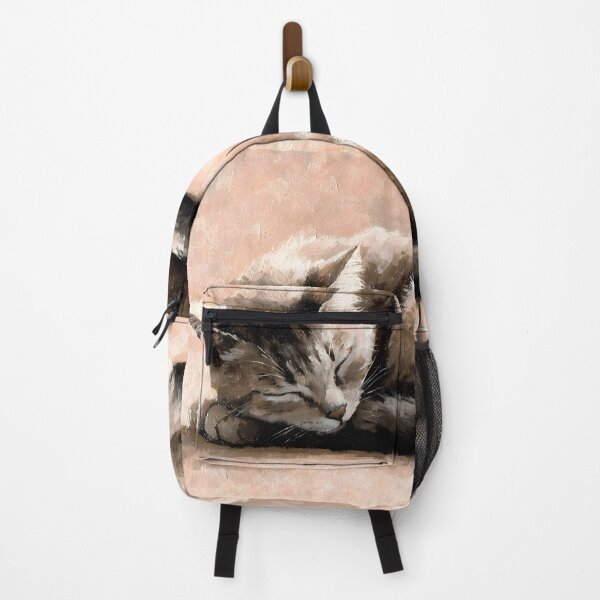 Item preview, Sleeping Cat Cozy Warm Oil Painting designed and sold by ArtAmbience.